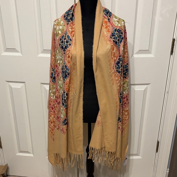 Jessica McClintock Accessories - Jessica McClintock Embroidered Shawl